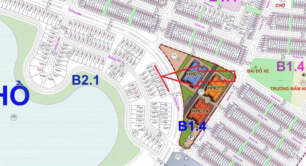 Bán biệt thự đường 30m chạy ven hồ điều hòa, trước mặt là 3 tòa chung cư, vị trí siêu vip