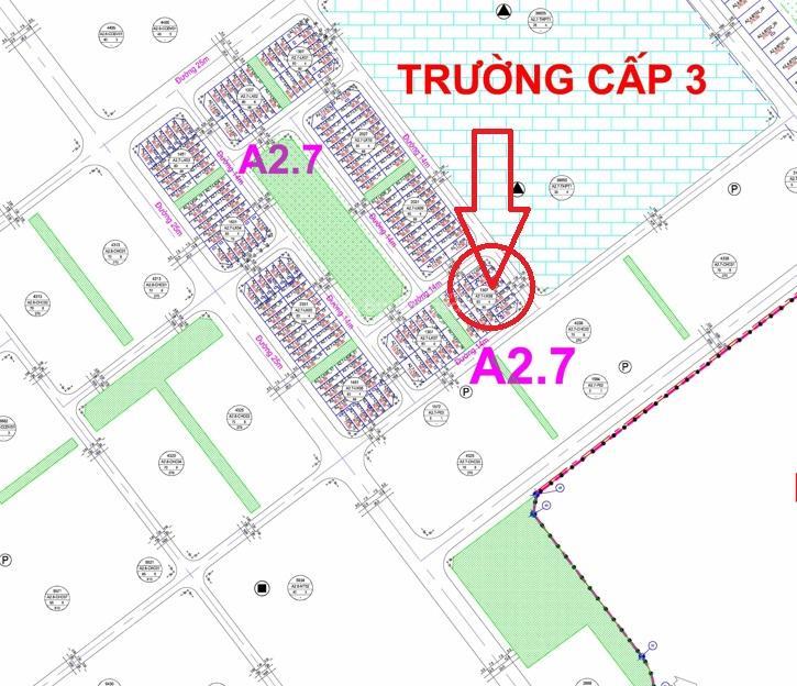 Bán nhà liền kề trước mặt là chung cư , bên cạnh là trường học, vị trí kinh doanh tốt