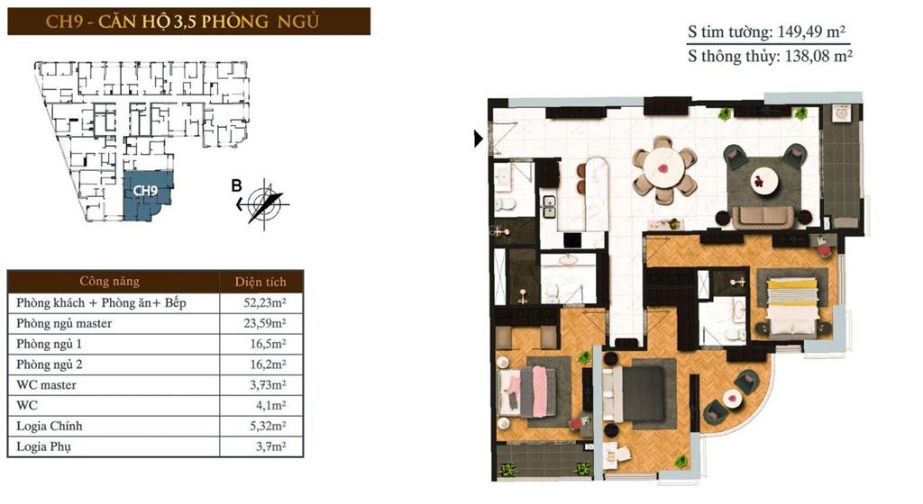 Bán căn hộ đẳng cấp 3pn full đồ cao cấp, sổ đỏ chính chủ, sách vali về ở ngay, hateco laroma