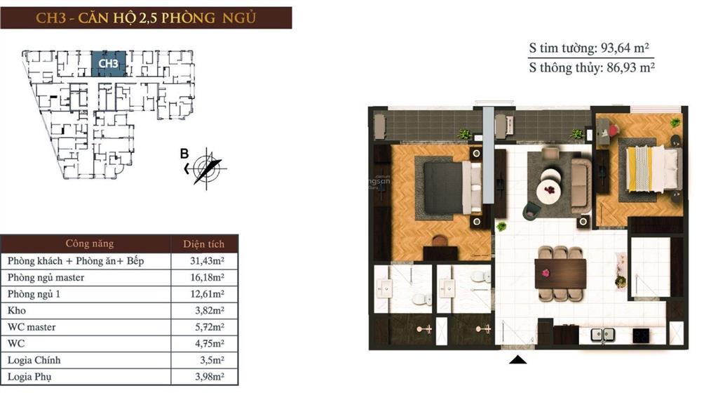 Bán căn hộ đẳng cấp 3pn full đồ cao cấp, sổ đỏ chính chủ, sách vali về ở ngay, hateco laroma