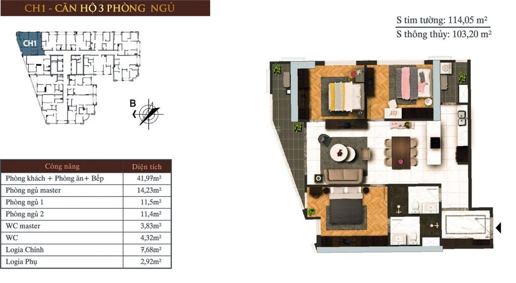 Bán căn hộ đẳng cấp 3pn full đồ cao cấp, sổ đỏ chính chủ, sách vali về ở ngay, hateco laroma