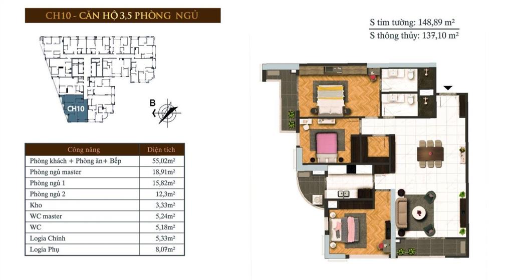Bán căn hộ đẳng cấp 3pn full đồ cao cấp, sổ đỏ chính chủ, sách vali về ở ngay, hateco laroma