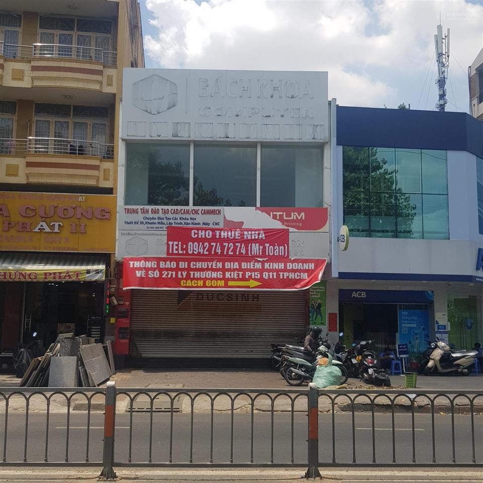Cho thuê nguyên căn mặt tiền  lý thường kiệt
