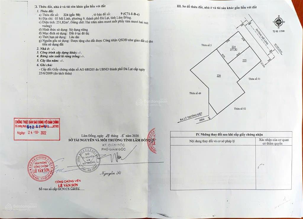 Bán lô đất biệt thự liền kề đường mê linh, p9, đà lạt hơn 250m2/1 lô, view hồ đẹp, đầu tư tốt