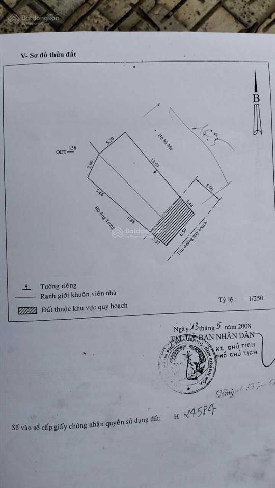 Chính chủ bán nhà hai mặt tiền đường trần phú  vĩnh nguyênnha trang, giá 165tr/m2,  0982 477 ***