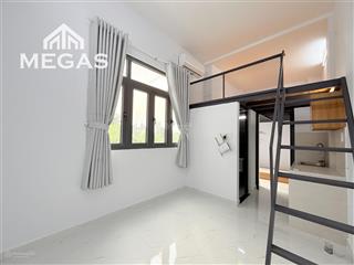 Hà huy giáp  đh nguyễn tất thành, 1 phòng ngủ + 1 phòng khách + 1 phòng gác mới xây, full nội thất