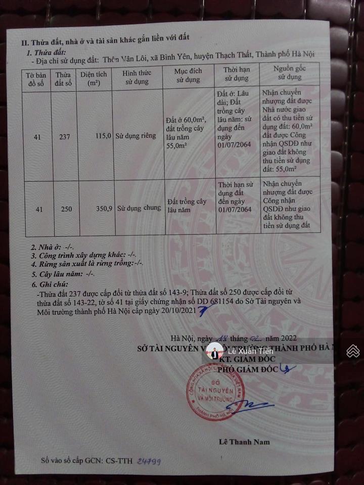 Bán lô đất 115m2 mt 5m tại vân lôi bình yên, sát cnc hoà lạc. giá rẻ nhất khu vực, chỉ 35 tr/m2