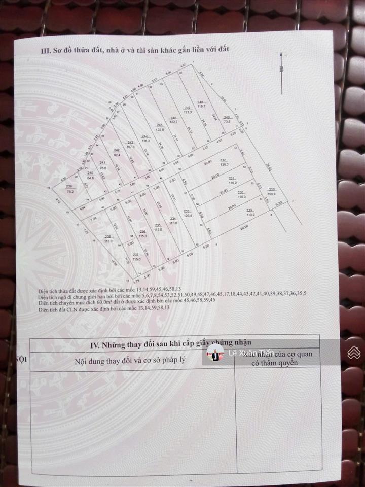 Bán lô đất 115m2 mt 5m tại vân lôi bình yên, sát cnc hoà lạc. giá rẻ nhất khu vực, chỉ 35 tr/m2