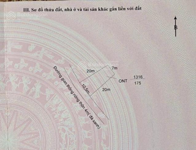 [ rẻ đẹp ] dt 175 m2 đất thổ cư tại đường liên xã 4m, giá chỉ 1 tỷ 250, shr