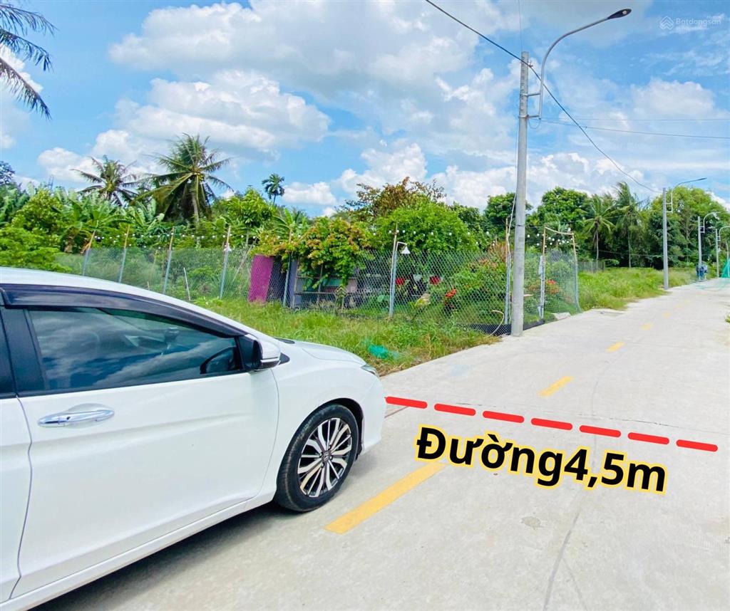 Nền 91m2, đường xe ôtô, kdc phúc giang, long định, cần đước, cách đường đt830 chỉ 300m, giá 900tr