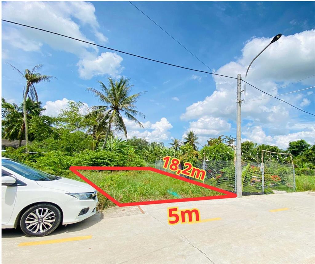 Nền 91m2, đường xe ôtô, kdc phúc giang, long định, cần đước, cách đường đt830 chỉ 300m, giá 900tr