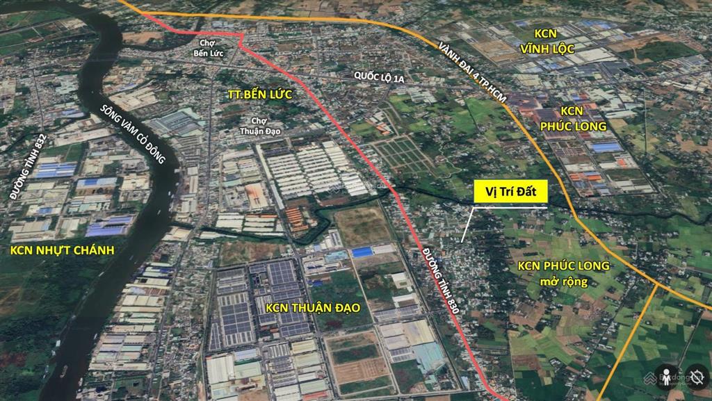 Nền 91m2, đường xe ôtô, kdc phúc giang, long định, cần đước, cách đường đt830 chỉ 300m, giá 900tr