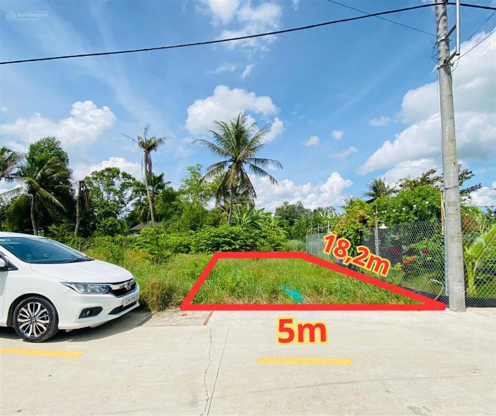 Nền 91m2, đường xe ôtô, kdc phúc giang, long định, cần đước, cách đường đt830 chỉ 300m, giá 900tr