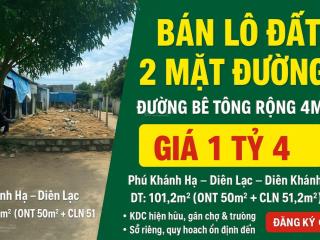 Lô đất 2 mặt tiền đường thông sát bến xe phía nam