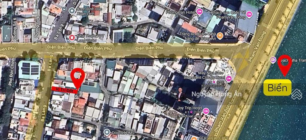 Bán lô đất đường dương hiến quyền, 124,7m2 ngang 5m, giá 13,5tỷ, cách biển 200m, có dòng tiền thuê