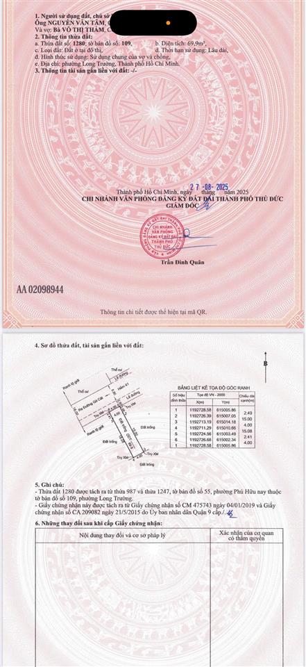 01 lô đường 41, gò cát rộng 16m, hướng tây bắc  70 m2, xây hầm, 5 tầng, 1 tum chốt 4.699 tỷ