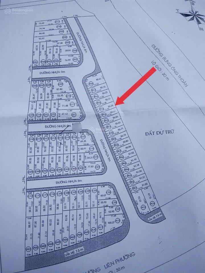 Chủ gửi bán gấp lô 1 xẹt tín hưng liên phường  50.5m2  6.190 tỷ  sạch đẹp đường 9m