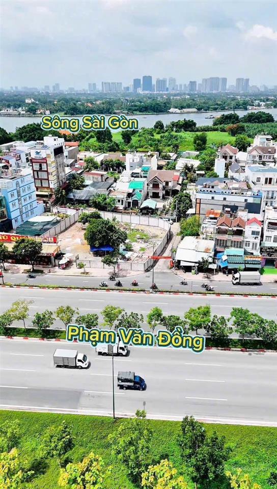 Lô đất 3 mặt tiền đường phạm văn đồng ngang 35m vuông vức, thích hợp xây toà nhà bulding cao tầng