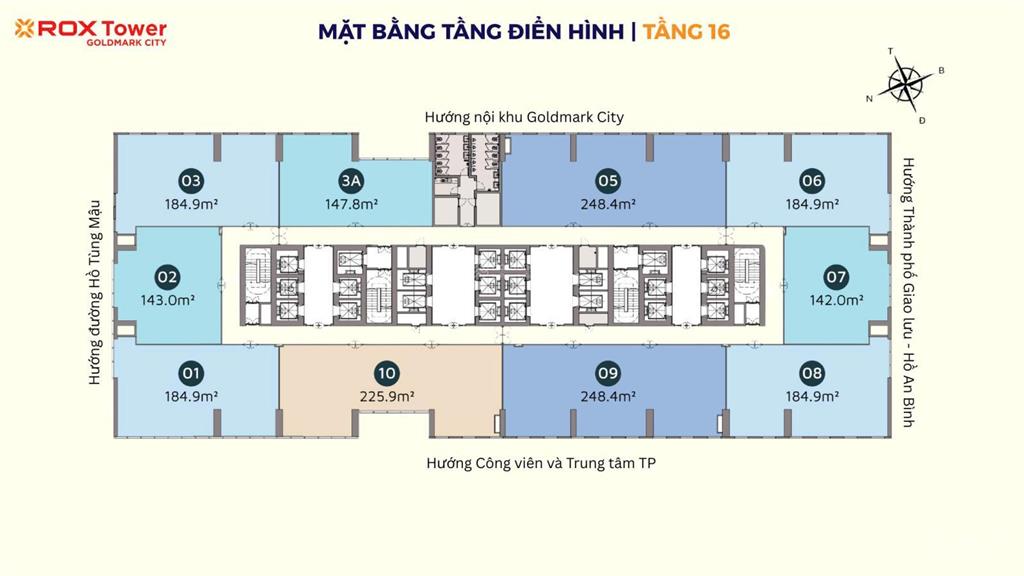 Sàn văn phòng hạng a gold mark giá chỉ 52tr/m2 bàn giao luôn, diện tích từ 134.2m2,  0914 576 ***