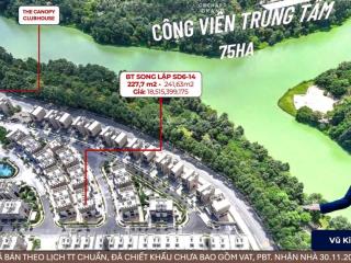 Bán gấp căn bt song lập góc gần clubhouse, 227,7m2, hướng đông bắc. l/h 0937 002 ***