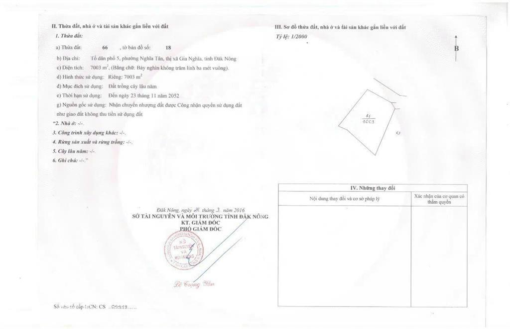 Bán đất đường tránh võ nguyên giáp, nghĩa tân, gia nghĩa, đắk nông giá chỉ 6,9 tỷ cho 7003m2