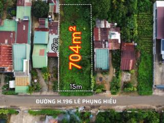 Đất biệt thự hẻm 196 lê phụng hiểu  phường lộc tiến  708m2 (15x45m) sẵn 160m2 thổ cư
