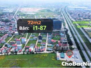 Bán đất dãy i giãn dân đồng lớn quang châu, viêt yên, bắc giang (phường nếnh, bắc ninh) 72m² cbndh