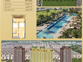 Bán căn hộ 1pn cao cấp masteri trinity square view biệt thự  thanh toán chỉ từ 30% gtch
