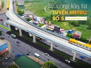 Bán đất gần khu công nghệ cao hòa lạc 100m2 mt7m sẵn sổ đường ô tô giá 2 tỷ