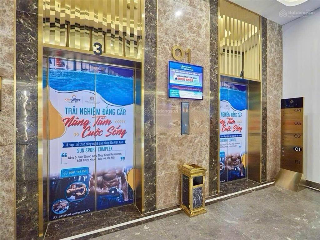 Cđt sun group cho thuê văn phòng tòa sun grand city 69b thụy khuê, tây hồ dt 650m2, 275.550đ/m2/th