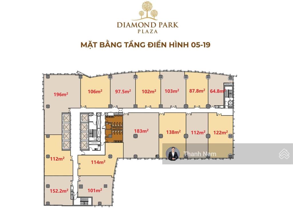 Tập đoàn brg cho thuê văn phòng hạng a tòa diamond park plaza 16 láng hạ dt 112  2000m2