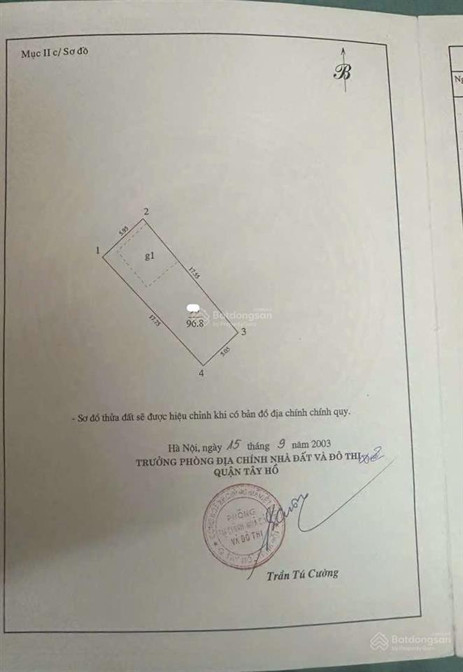 Bán đất tứ liên  tây hồ , diện tích 97m , sổ đẹp , giá tốt , ngõ nông , sát đường ô tô