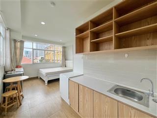 Cho thuê cc mini view thành phố 30m2, đầy đủ nội thất có thang máy ngay cầu ba son, ngay hcmu