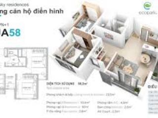 Bán căn hộ aqua bay sky residences, 2,8 tỷ, 58m2, 2pn, 1wc, văn giang, hưng yên
