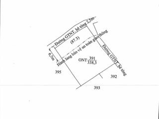 Bán lô đất 338.3m2 full thổ cư  2 mặt tiền rộng hơn 20m tại châu thành, long an  chỉ 2.6 tỷ