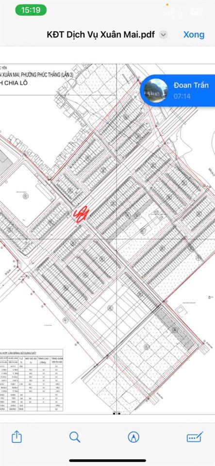 Bán 6m mặt tiền x 16,5m dài, cn 99m2 đất đấu giá xuân mai giữa kim hoa và cty honda phúc yên 4,4 tỷ