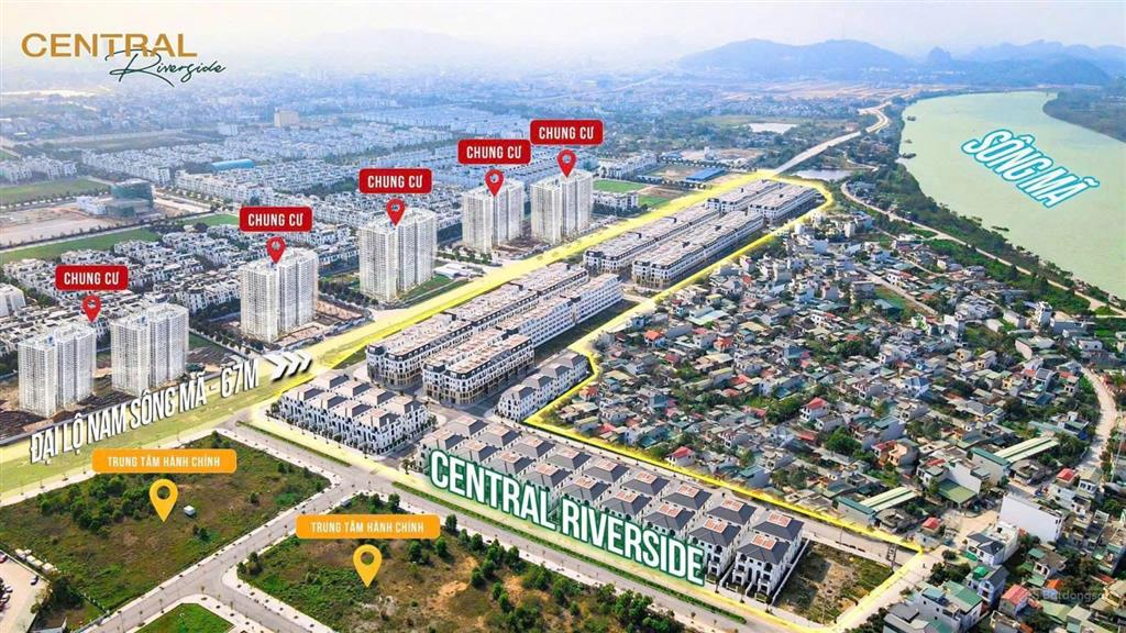 5 suất ngoại giao ưu đãi đặc biệt mua liền kề dự án central riverside thanh hóa đối diện vinhomes