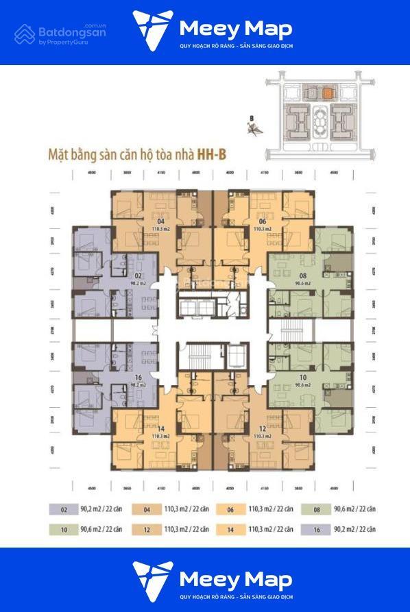 Không qua mg bán căn hộ 3 ngủ 90,2 m2 bc đông nam hhb tân tây đô 5,1 tỷ