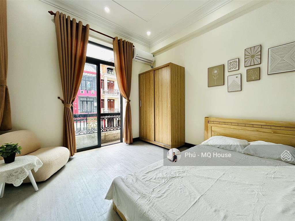 Cho thuê ch 1pn tách bếp  balcon  full nt  mới 100%  gần phan xích long  bv hoàn mỹ  coopmart
