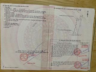 Bán lô đất 17mx70m mặt đường cách mạng tháng 8, thành phố phú mỹ giá 20 tỷ tl