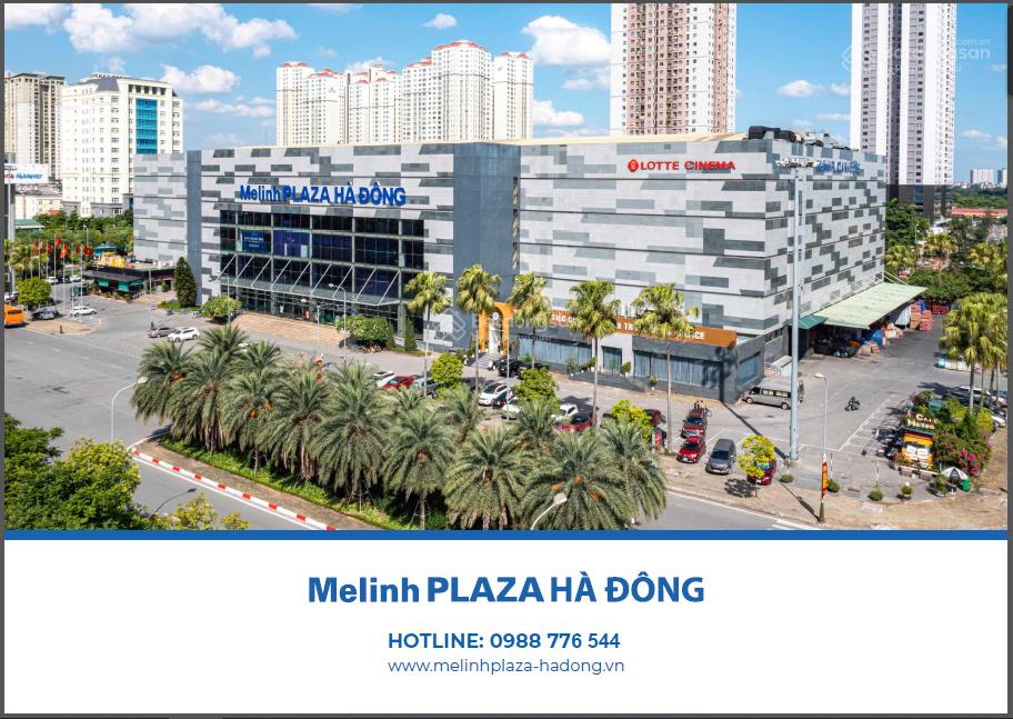 Cho thuê sàn thương mại trong tttm melinh plaza hà đông  khu vực đông dân cư và văn phòng
