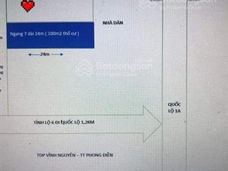 Lô đất 169,3m2, thị trấn phong điền, huyện phong điền, bán lỗ 589 triệu.  0908 274 *** chính chủ