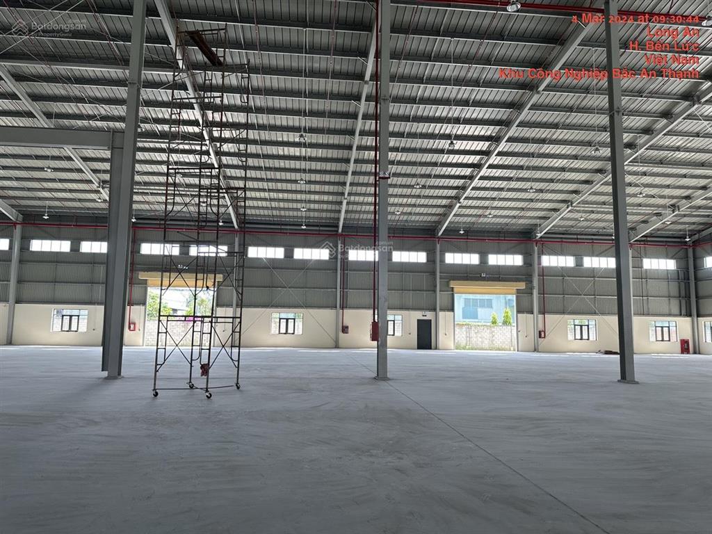 Cho thuê kho xưởng kcn bến lức, long an tổng dt 15.552m2, 80.000vnd/m2/tháng.  0909 913 ***