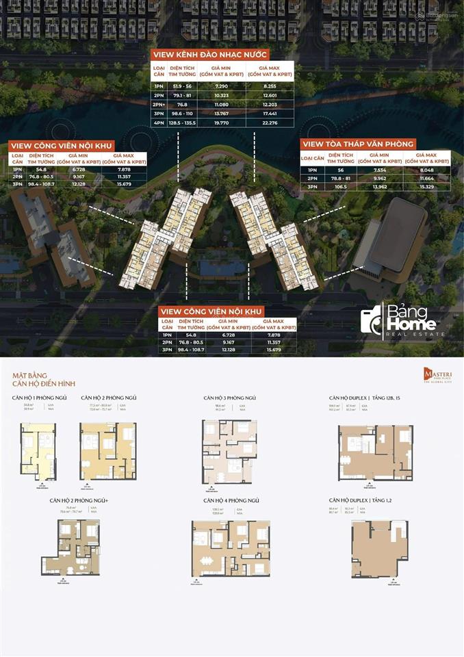 Độc quyền giỏ hàng căn hộ 1pn tại masteri park place (ct5)  căn hộ view hồ bơi