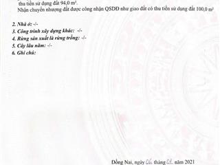 Cần tiền trả nợ hạ 500tr còn 1,7tỷ dt 5x20 nở hậu 13m có 100m thổ. gần sb long thành.  0973 610 ***
