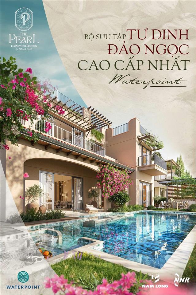 Biệt thự đảo 4mặt sân vườn the pearl kđt waterpoint 324m2 1 trệt 2 lầu. chỉ 3.6 tỷ đến khi nhận nhà