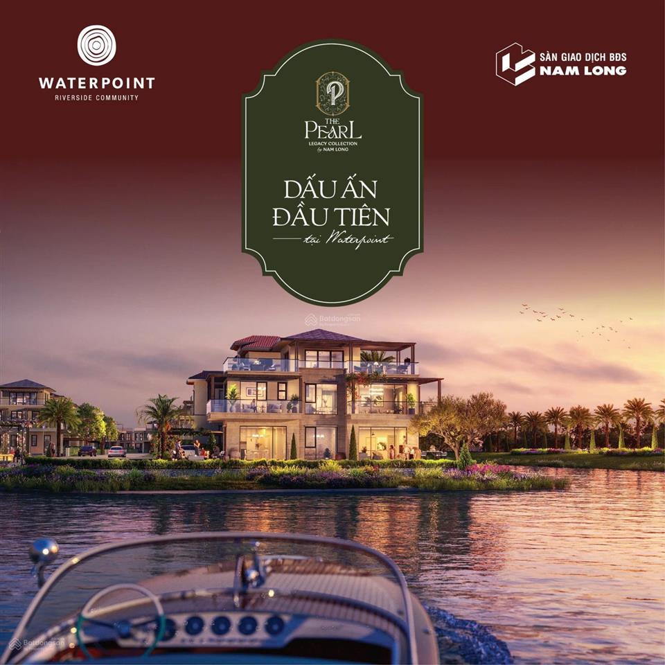 Biệt thự đảo 4mặt sân vườn the pearl kđt waterpoint 324m2 1 trệt 2 lầu. chỉ 3.6 tỷ đến khi nhận nhà