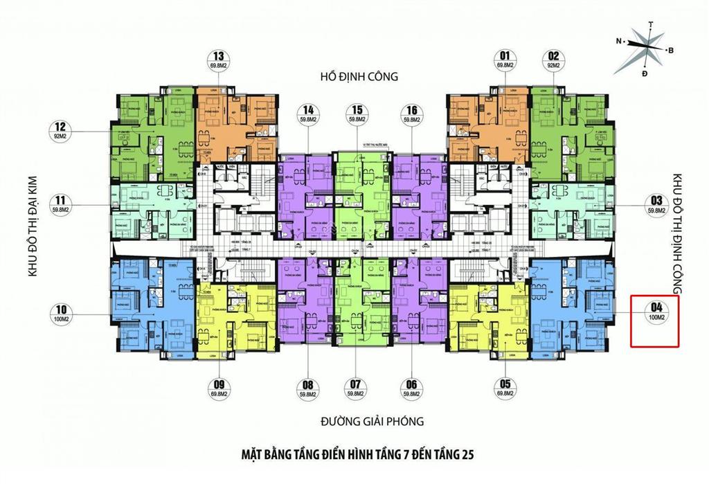Cc bán căn góc 100m2 ct36b định công, ngay gần đường vành đai 2.5