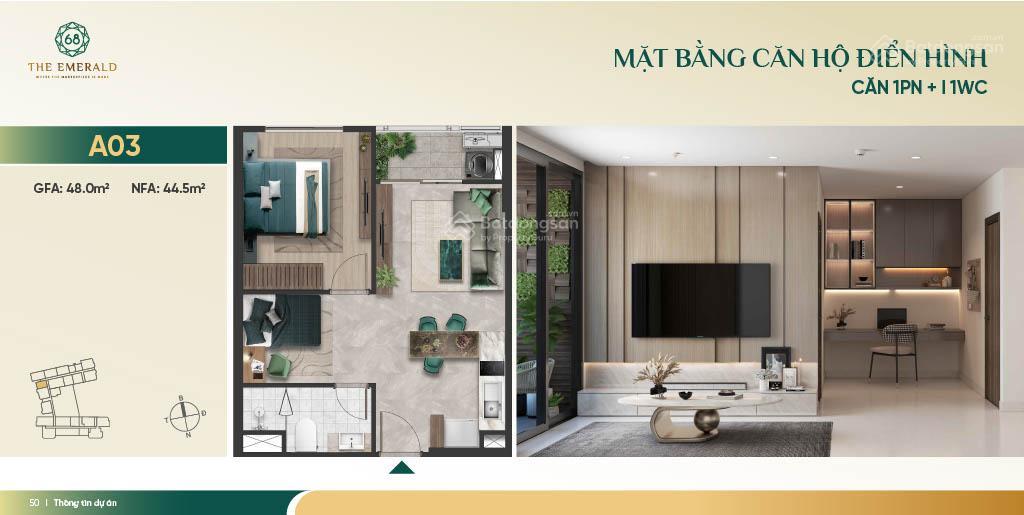 Bán căn 1pn + tầng trung ck 3%, thanh toán 600tr sở hữu, qúy 2/27 bàn giao.  nguyên 0375 653 ***