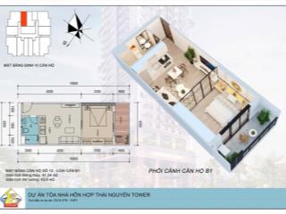 Bán căn hộ chung cư 1pn, 1wc tại nha trang, trưng vương, thái nguyên, giá siêu hời 1,25 tỷ